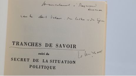 MICHAUX : Tranches de savoir suivi du Secret de la situation politique - Libro autografato, Prima edizione - Edition-Originale.com