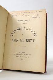 MICHON : Gens qui pleurent et gens qui rient - Autographe, Edition Originale - Edition-Originale.com