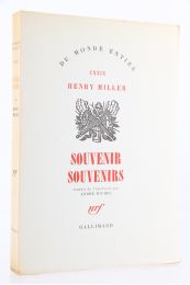 MILLER : Souvenirs Souvenirs - First edition - Edition-Originale.com