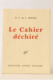 MILOSZ : Le cahier déchiré - Edition Originale - Edition-Originale.com