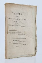 MIRABEAU : Lettre du comte de Mirabeau à M... sur MM Cagliostro et Lavater - Erste Ausgabe - Edition-Originale.com