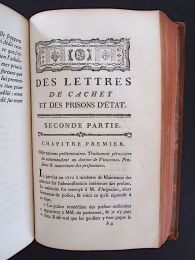 MIRABEAU :  Des Lettres de cachet et des Prisons d'état. Ouvrage posthume, composé en 1778 - First edition - Edition-Originale.com