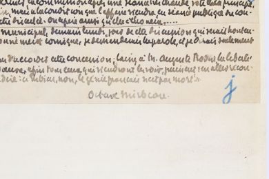 MIRBEAU : Manuscrit autographe signé « Au conseil municipal » - Signiert, Erste Ausgabe - Edition-Originale.com