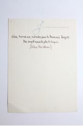 MIRBEAU : Billet autographe signé d'Octave Mirbeau  : 