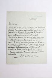 MIRBEAU : Lettre autographe signée d'Octave Mirbeau adressée vraisemblablement à Léon Tonnelle : 