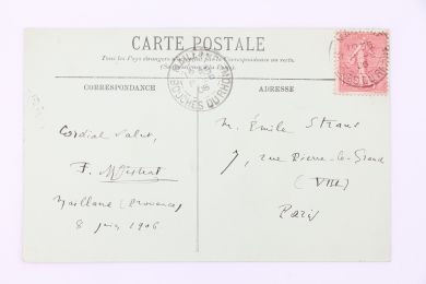 MISTRAL : Carte postale autographe signée adressée à Emile Straus - Signiert, Erste Ausgabe - Edition-Originale.com
