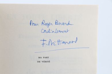 MITTERRAND : Ma part de vérité - Autographe, Edition Originale - Edition-Originale.com