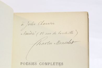 MONSELET : Poésies complètes - Autographe, Edition Originale - Edition-Originale.com
