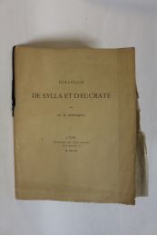 MONTESQUIEU : Dialogue de Sylla et d'Eucrate - Edition-Originale.com
