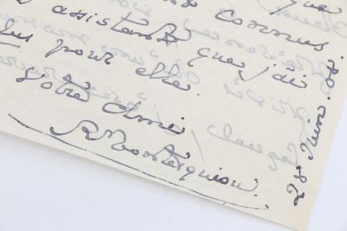 MONTESQUIOU : Lettre autographe signée de Robert de Montesquiou concernant un article qu'il entend faire publier - Libro autografato, Prima edizione - Edition-Originale.com