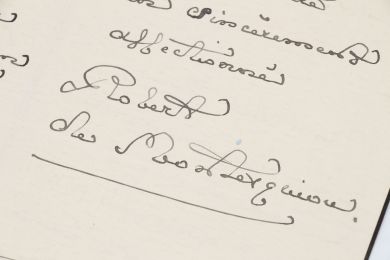 MONTESQUIOU : Lettre autographe signée de Robert de Montesquiou évoquant la voix métallique de son bienveillant correspondant - Libro autografato, Prima edizione - Edition-Originale.com