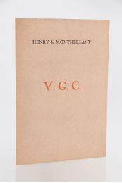 MONTHERLANT : V.G.C. - Prima edizione - Edition-Originale.com