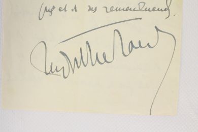 MONTHERLANT : Lettre autographe signée de Henry de Montherlant  - Signiert, Erste Ausgabe - Edition-Originale.com