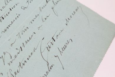 MOREAU : Télégramme autographe signé à Edouard Corroyer - Signiert, Erste Ausgabe - Edition-Originale.com
