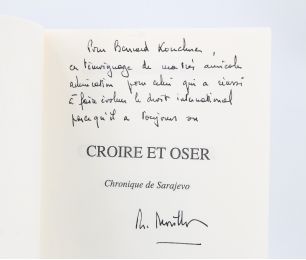 MORILLON : Croire et oser - Chronique de Sarajevo - Autographe, Edition Originale - Edition-Originale.com