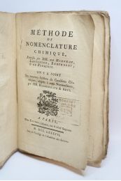 MORVEAU : Méthode de nomenclature chimique - First edition - Edition-Originale.com