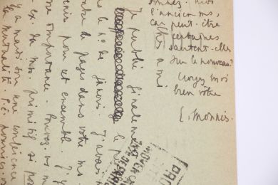 MOUNIER : Carte postale manuscrite d'Emmanuel Mounier adressée à Henri Petit - Signiert, Erste Ausgabe - Edition-Originale.com