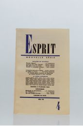 MOUNIER : [POESIE HONGROISE] Esprit N°4 de la nouvelle série - Prima edizione - Edition-Originale.com