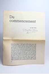 MUNIER : Du commencement - Autographe, Edition Originale - Edition-Originale.com