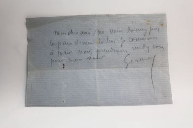 NERVAL : Billet autographe signé de Gérard de Nerval adressé à Georges Bell - Signiert, Erste Ausgabe - Edition-Originale.com