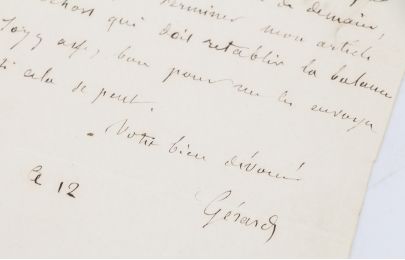 NERVAL : Lettre autographe signée de Gérard de Nerval adressée à Daniel Rouy - Signiert, Erste Ausgabe - Edition-Originale.com