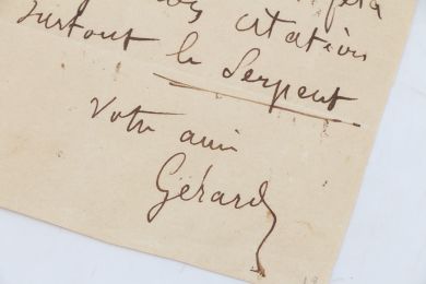 NERVAL : Lettre autographe signée de Gérard de Nerval adressée à Joseph Méry - Signiert, Erste Ausgabe - Edition-Originale.com