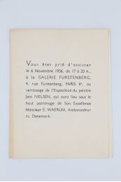 NIELSEN : Invitation au vernissage de l'exposition du peintre danois Jens Nielsen à la Galerie Furstenberg - Edition Originale - Edition-Originale.com
