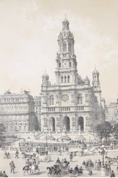 Nouvelle église de la Trinité - Paris et ses ruines, Lithographie originale - Prima edizione - Edition-Originale.com