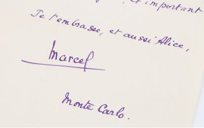 PAGNOL : Affectueuse lettre autographe signée adressée son grand ami Carlo Rim à propos du droit d'auteur au cinéma - Signed book, First edition - Edition-Originale.com