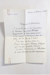 PAGNOL : Lettre autographe signée à un directeur de chaîne de télévision - Autographe - Edition-Originale.com