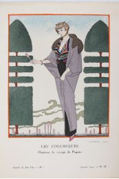PAQUIN : Les Colchiques. Manteau de voyage de Paquin (pl.9, La Gazette du Bon ton, 1914 n°1) - Erste Ausgabe - Edition-Originale.com