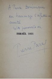 PARAF : Israël 1931 - Libro autografato, Prima edizione - Edition-Originale.com