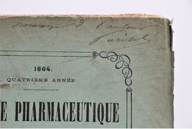 PARISEL : L'année pharmaceutique ou recueil des remèdes nouveaux et revue des travaux les plus importants en pharmacie, histoire naturelle médicale, thérapeutique, chimie qui ont parus en 1863... - Autographe, Edition Originale - Edition-Originale.com