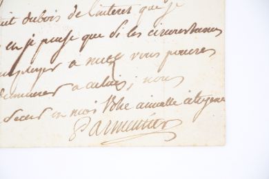 PARMENTIER : Lettre autographe signée adressée au citoyen Chely, pharmacien - Signed book, First edition - Edition-Originale.com