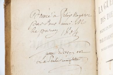 PARNY : La guerre des dieux - Autographe - Edition-Originale.com