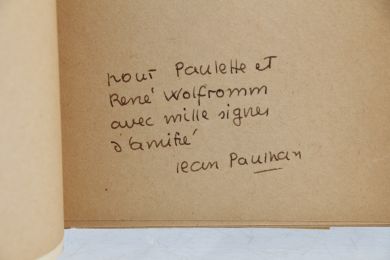 PAULHAN : Braque le patron - Autographe - Edition-Originale.com