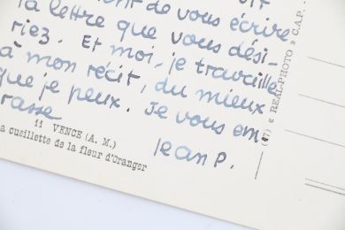 PAULHAN : Carte postale autographe signée et adressée à Felia Leal, éditrice de son ouvrage Paroles transparentes illustré par Georges Braque - Signiert, Erste Ausgabe - Edition-Originale.com