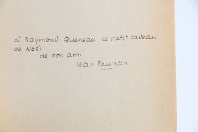 PAULHAN : Clef de la poésie - Autographe, Edition Originale - Edition-Originale.com