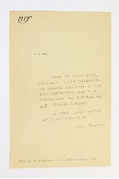 PAULHAN : Lettre autographe signée de Jean Paulhan à un auteur - Signiert, Erste Ausgabe - Edition-Originale.com