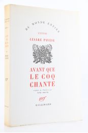 PAVESE : Avant que le Coq chante - Prima edizione - Edition-Originale.com