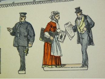 Grandes constructions : Tender et Wagon. Imagerie d'Épinal Pellerin n°160 & n°161.  - Edition Originale - Edition-Originale.com