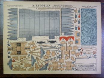 Moyennes constructions : Le ZEPPELIN, Ballon dirigeable militaire allemand. Imagerie d'Épinal Pellerin n°920.  - First edition - Edition-Originale.com