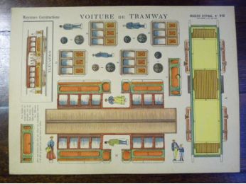 Moyennes constructions : Voiture de tramway. Imagerie d'Épinal Pellerin n°912.  - Edition Originale - Edition-Originale.com
