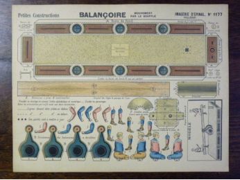 Petites constructions : Balançoire. Imagerie d'Épinal Pellerin n°1177.  - First edition - Edition-Originale.com