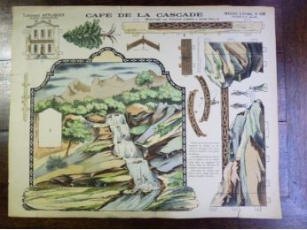 Tableaux appliqués - Grandes constructions : Café de la Cascade. Imagerie d'Épinal Pellerin n°139 - Prima edizione - Edition-Originale.com
