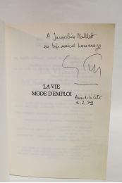 PEREC : La vie mode d'emploi - Signed book - Edition-Originale.com