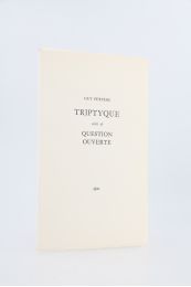 PERPERE : Triptyque suivi de Question ouverte - Erste Ausgabe - Edition-Originale.com