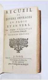 PERRAULT : Recueil de divers ouvrages en prose et en vers  - Edition Originale - Edition-Originale.com