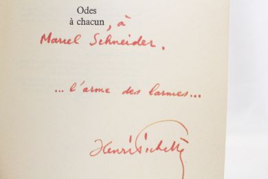 PICHETTE : Odes à chacun - Autographe, Edition Originale - Edition-Originale.com