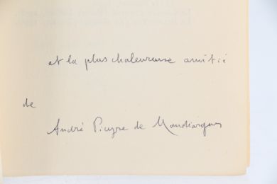PIEYRE DE MANDIARGUES : Feu de braise - Autographe, Edition Originale - Edition-Originale.com